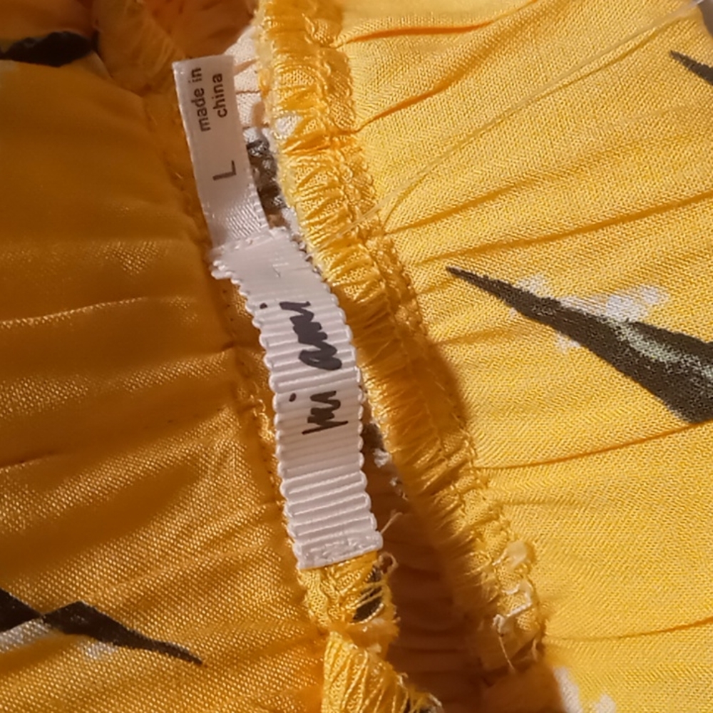 🆕🌴Island Tiered Palm Tree Mini Skirt By Francesca's Sz Large NWT☀️ - Picture 5 of 9